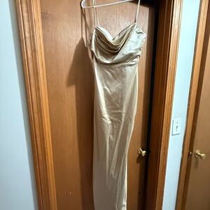 Windsor Strapless Gold Dress